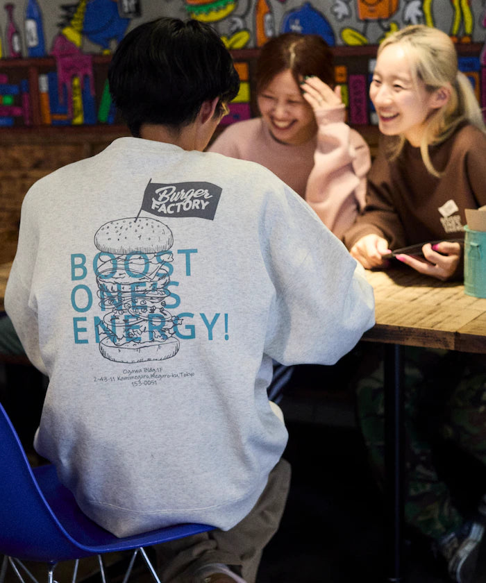 Burger Factory x FREAK'S STORE / Burger Factory Limited Edition Big Silhouette Back Print Crew Neck Sweatshirt [Limited Release]