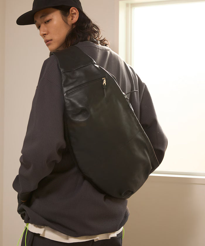 Leather Crossbody Sling Bag / Leather Sling Bag / Cowhide / Water-Repellent Leather