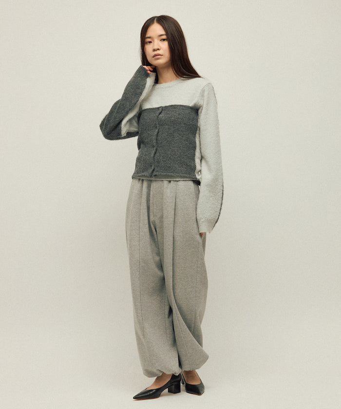 Alpaca Blend Bicolor Knit Vest