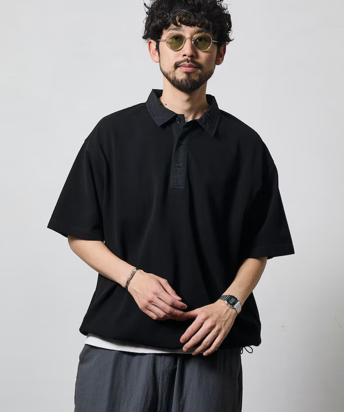 Big Silhouette Spindle Short Sleeve Tech Polo