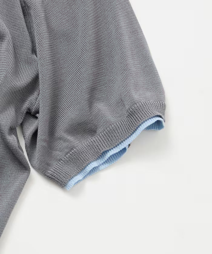Limited Edition Relaxed Fit Color Block Henley Neck Knit