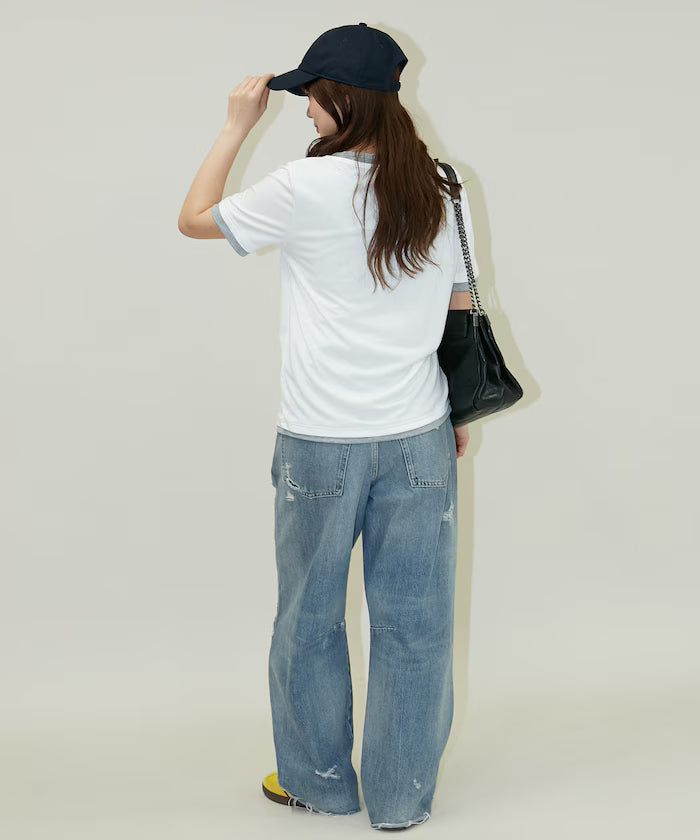 Layered Color Scheme Henley Neck T-Shirt Limited Edition