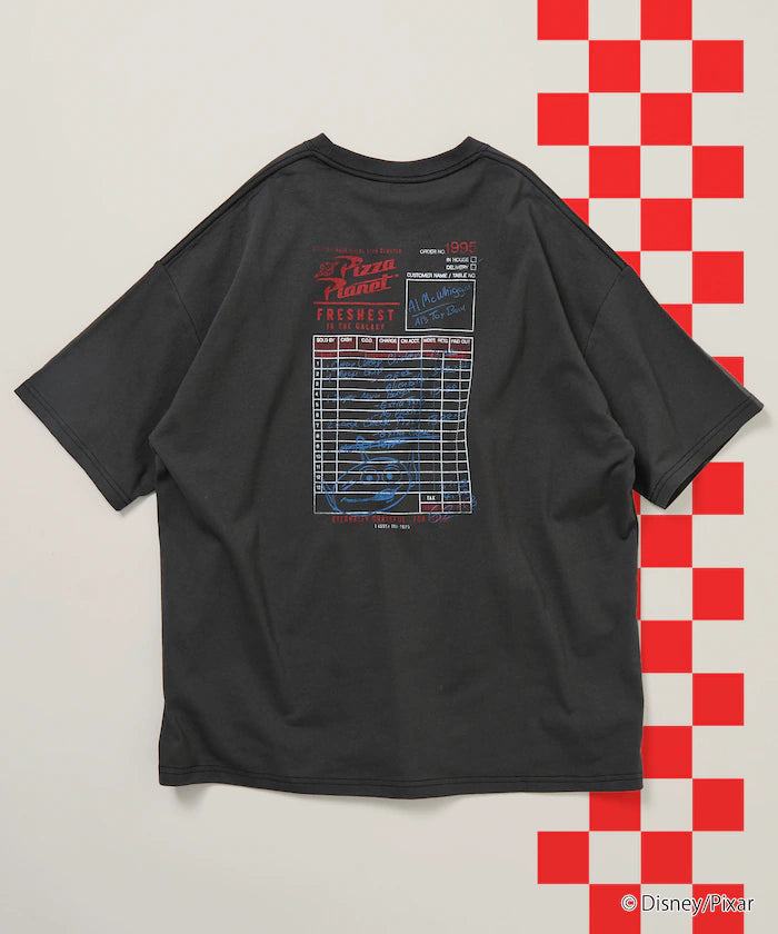 [TOY STORY] Exclusive Big Silhouette Back Print Crew Neck T-Shirt / Pizza Planet [Limited Edition]