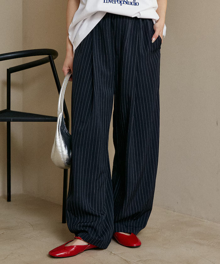 LOVE POP STUDIO Easy Slacks Pants Limited Edition - Navy