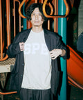 SPE × FREAK'S Reflector Print Crew Neck T-Shirt - Off White
