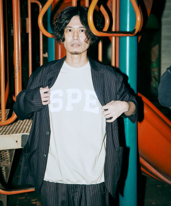 SPE × FREAK'S Reflector Print Crew Neck T-Shirt - Off White