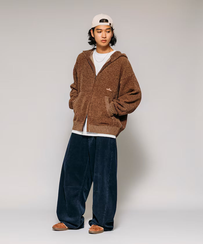 Wide Silhouette One Wash Curve Corduroy Pants