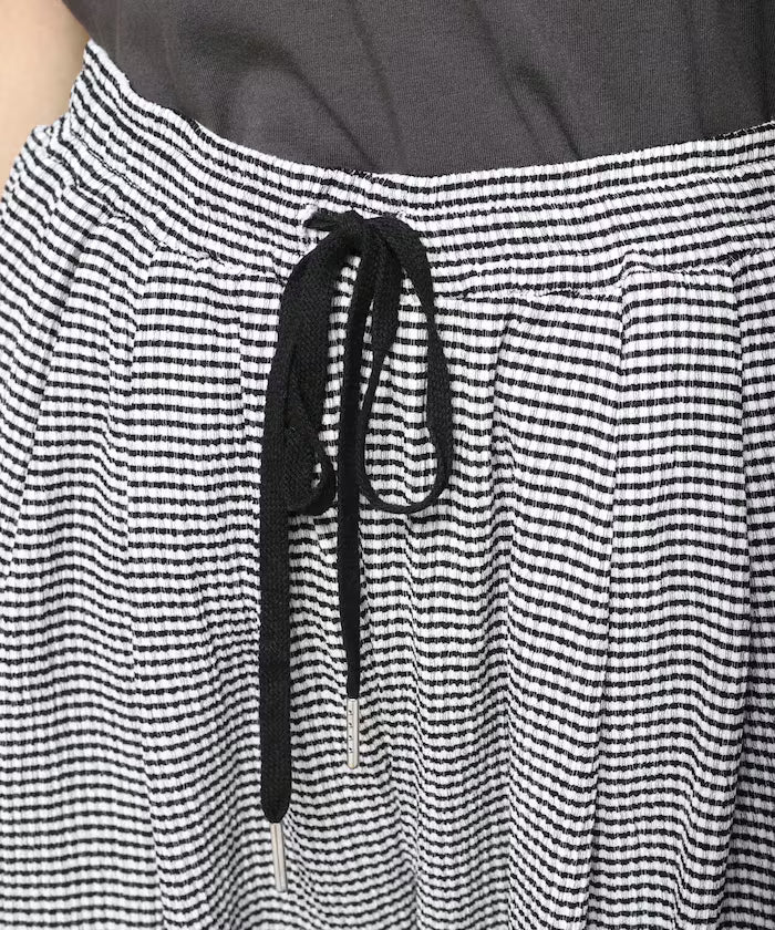 Wide Silhouette Tiered Check Easy Pants [Limited Edition]