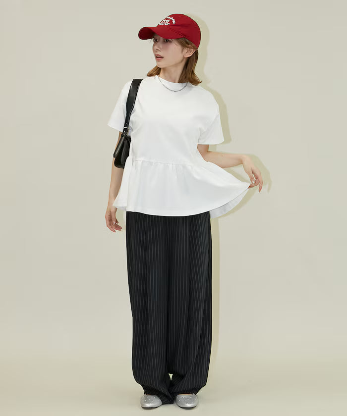 <Contact Cooling> Cool Ponchi Peplum T-Shirt Limited Edition