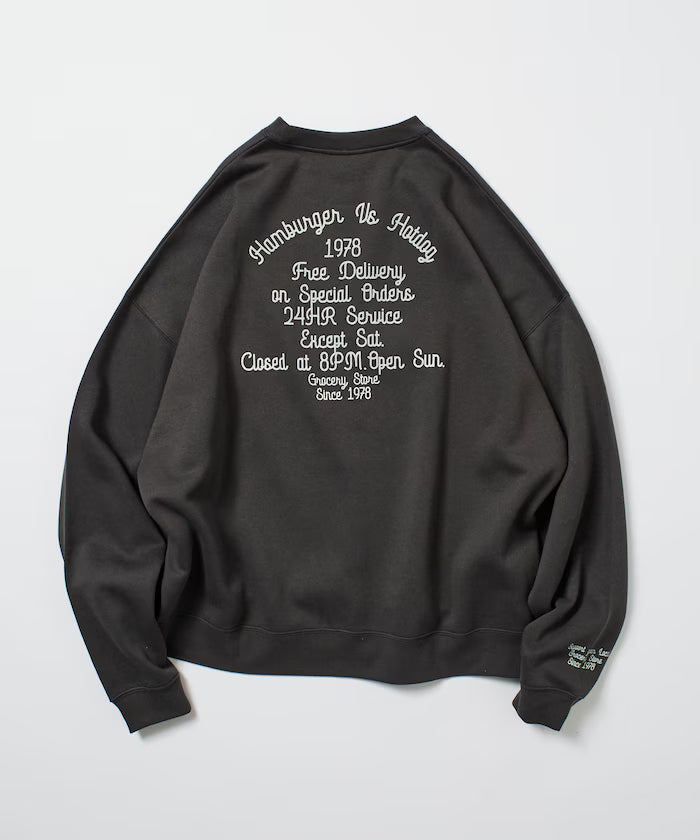 Big Silhouette Varsity Jacket Design Crew Neck Sweat / Back Print [Limited Edition]