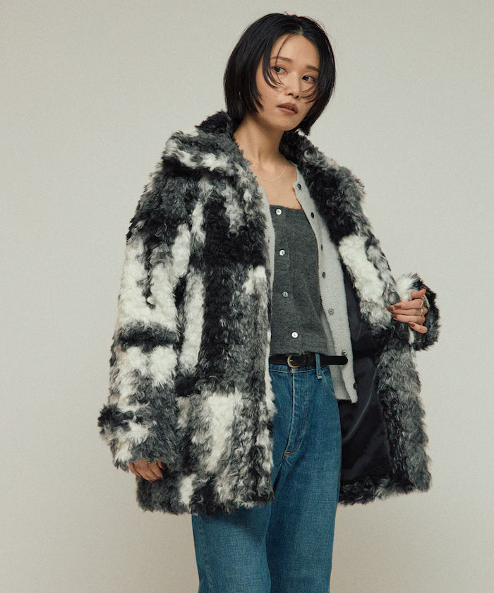 Fake Fur Mid-Length Coat / Fur Coat