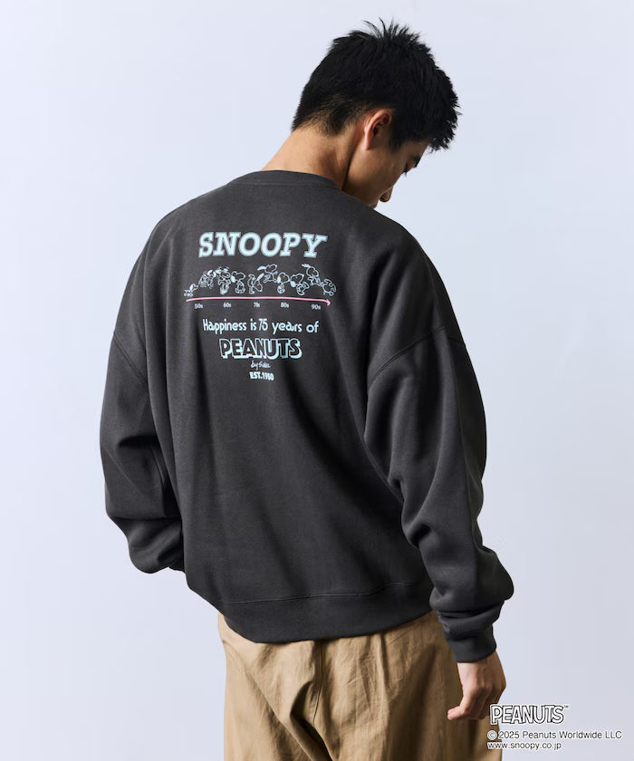 PEANUTS/Peanuts Exclusive Back Print Crew Neck Sweatshirt/Snoopy 【Limited Release】