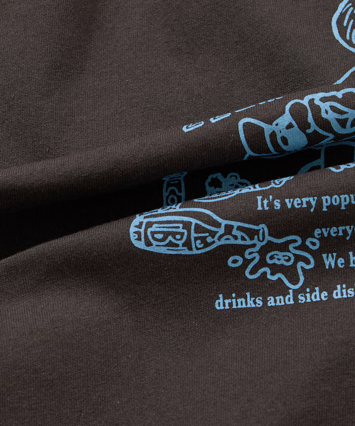 Big Silhouette Back Print Crew Neck T-Shirt / Uncle Burger 【Limited Edition】
