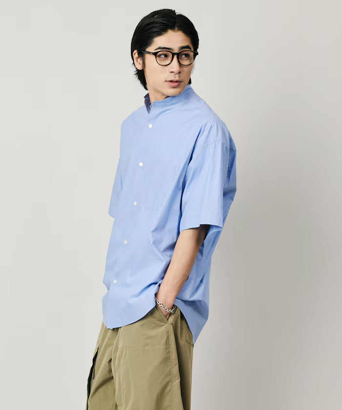 Relax Fit Relaxed Fit Band Collar Short Sleeve Shirt [Limited Edition]
