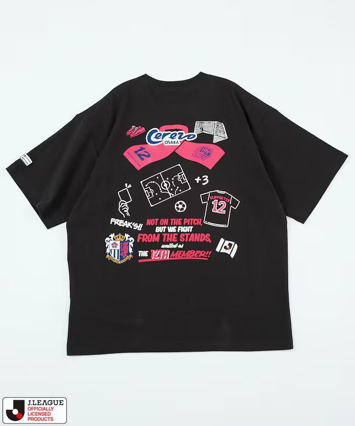 [May 15, 12:00 on sale] J.LEAGUE × FREAK'S STORE Special Order SUPPORTERS SHORT SLEEVE TEE [Cerezo Osaka]