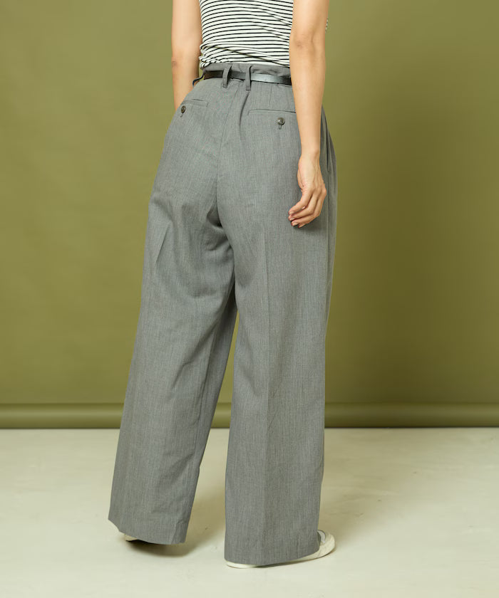 Tuck Wide Slacks Pants