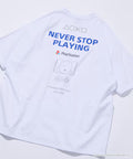 Big Silhouette Logo Back Print Crew Neck T-Shirt/PlayStation NEVER STOP 【Limited Edition】