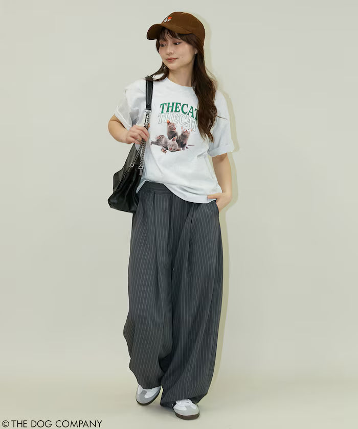THE DOG / THE CAT Collegiate Style T-Shirt Limited Edition