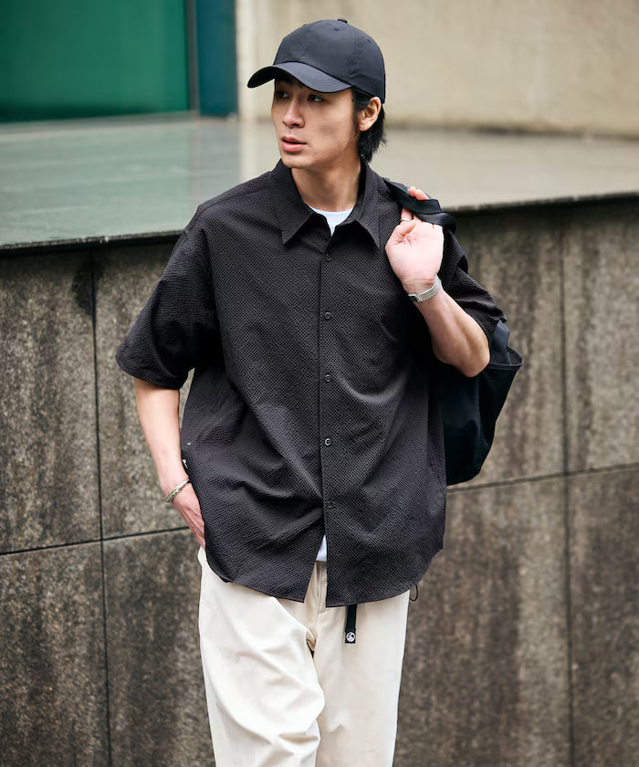 AiRide/AiRide Relax Fit Short Sleeve Seersucker Shirt/Pocketable/Quick Dry/UV Cut [Limited Edition]