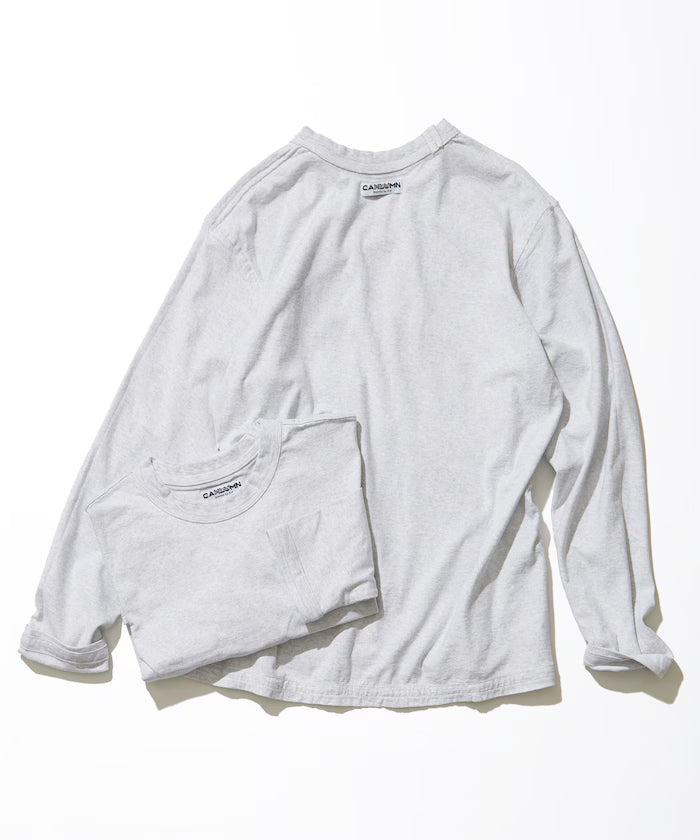 2-Pack Reversible Long Sleeve Tee “TIGHT FIT” - Light Gray
