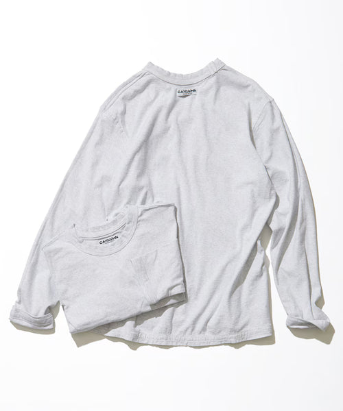 2-Pack Reversible Long Sleeve Tee “TIGHT FIT” - Light Gray