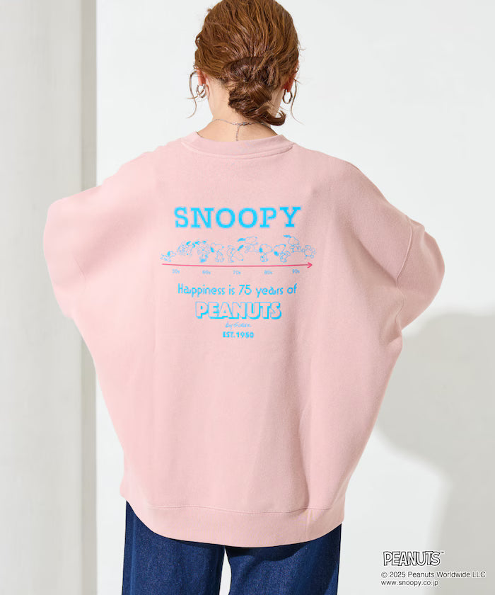 PEANUTS/Peanuts Exclusive Back Print Crew Neck Sweatshirt/Snoopy 【Limited Release】
