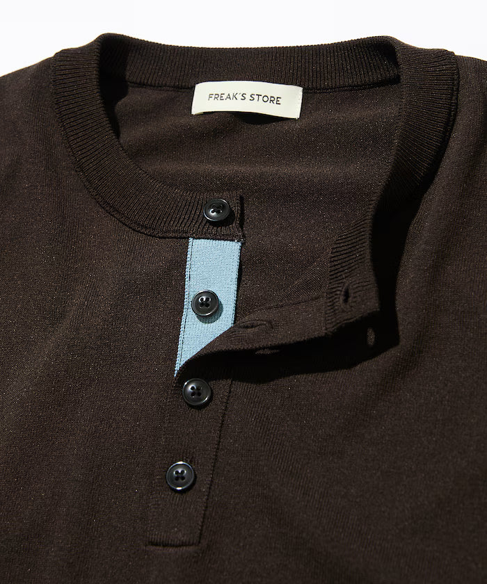 Relax Fit Relax Fit Cool Touch Color Block Henry Neck Pullover 【Limited Edition】