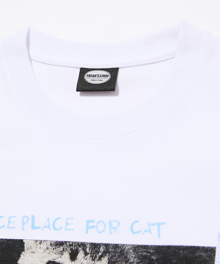 Big Silhouette Back Print Crew Neck T-Shirt / CAT Photo 【Limited Edition】