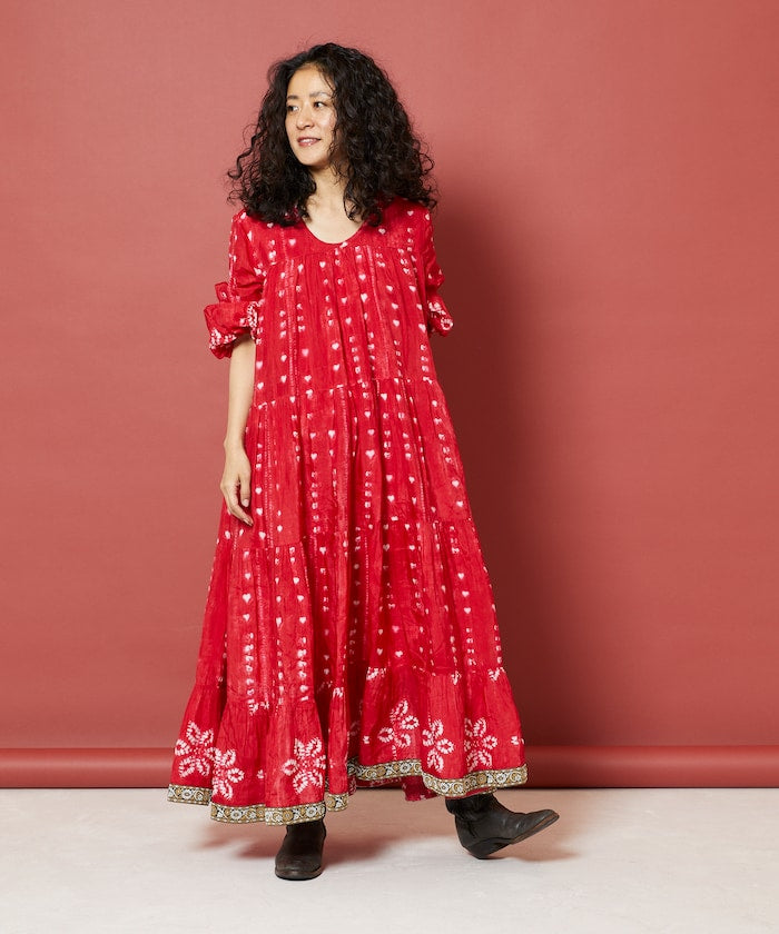 Shibori Print Tiered One Piece