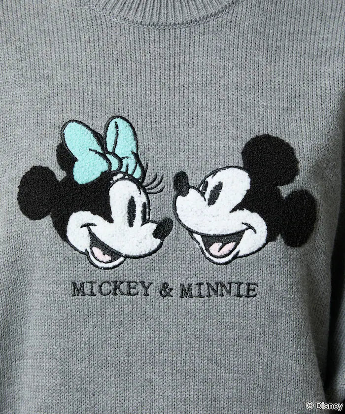Mickey Mouse & Minnie Mouse/Mickey Mouse & Minnie Mouse/Sagara Embroidery Oversized Knit Limited Edition