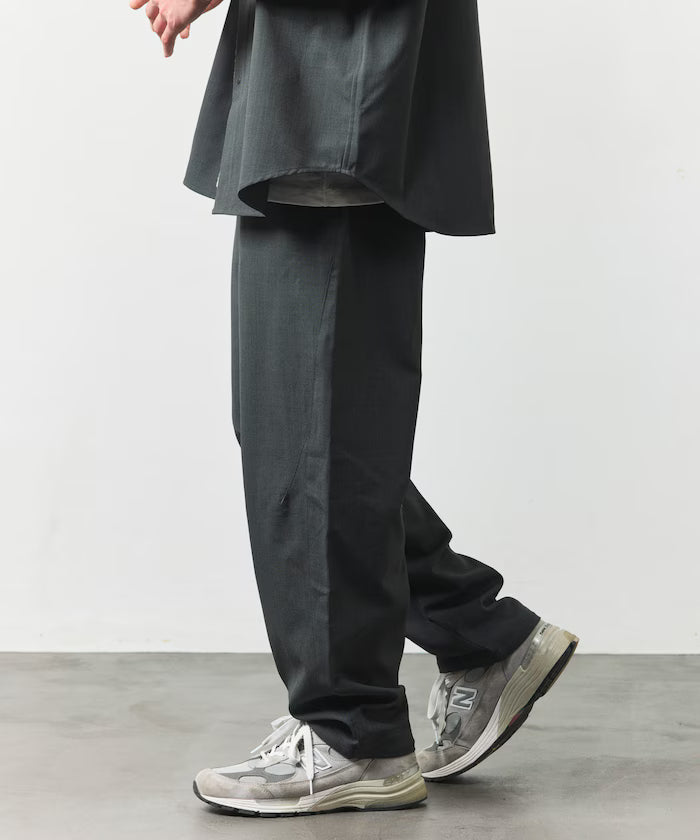 [New Color Added] Quick-Dry Material Relaxed Fit Tapered Easy Pants Linen-like