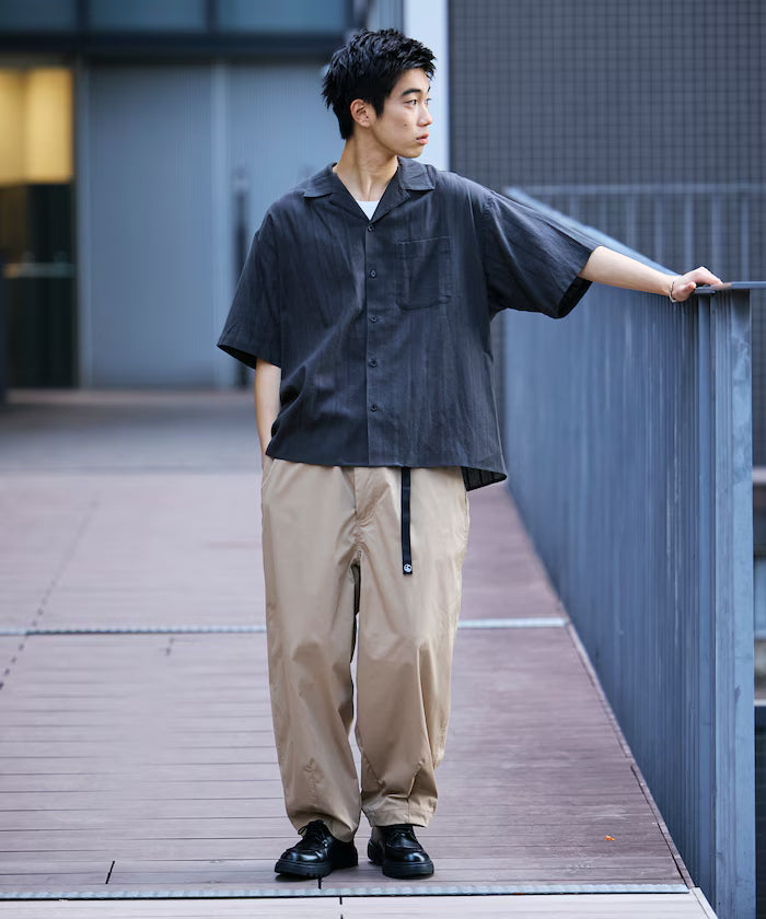 Relax Fit Relaxed Fit Shadow Stripe Open Color Shirt [Limited Release]