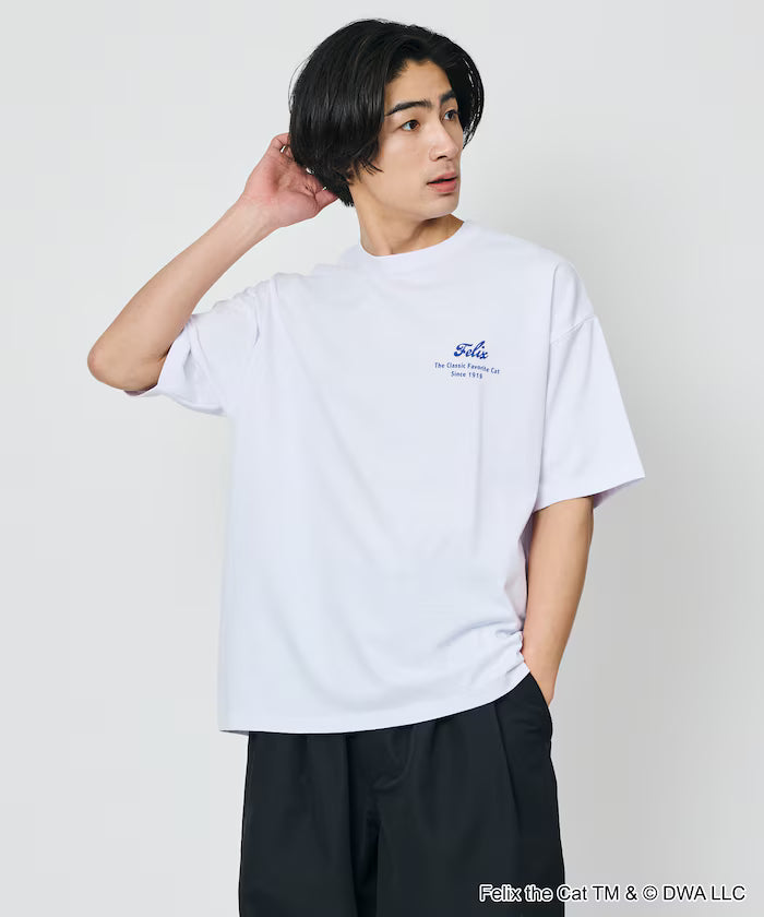 Limited Edition FELIX THE CAT Big Silhouette Back Print Crew Neck T-Shirt