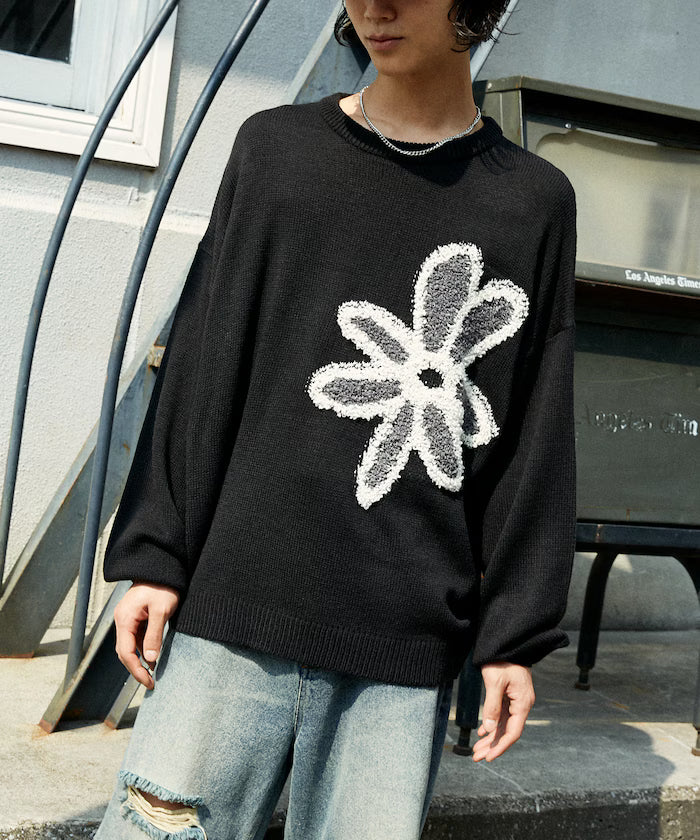 Boucle Flower Pullover Knit [Limited Edition]
