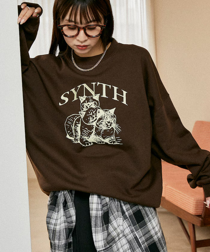 SYNTH Cat Fleece Lined Sweatshirt Limited Edition
