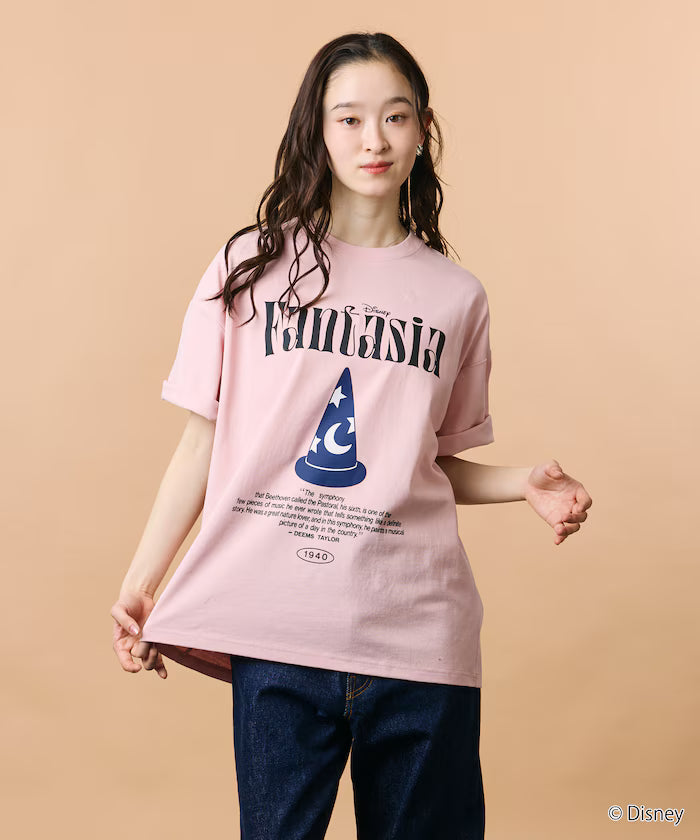 Limited Edition/DISNEY Disney Special Order Big Silhouette Front Print Crew Neck T-Shirt Fantasia