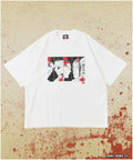 [June 12 12:00 Start of Sale] Baki 'I Want to Know Defeat / The Most Evil Death Row Prisoner' Print Crew Neck T-Shirt - White