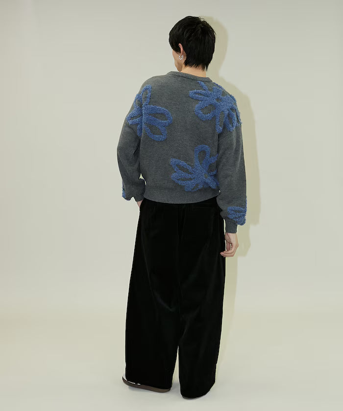 Boucle Flower Pattern Pullover Knit [Limited Edition]