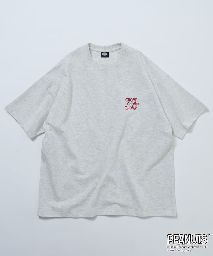 PEANUTS/Peanuts Limited Edition Big Silhouette Back Print Crew Neck T-Shirt/CHOMP 【Limited Edition】