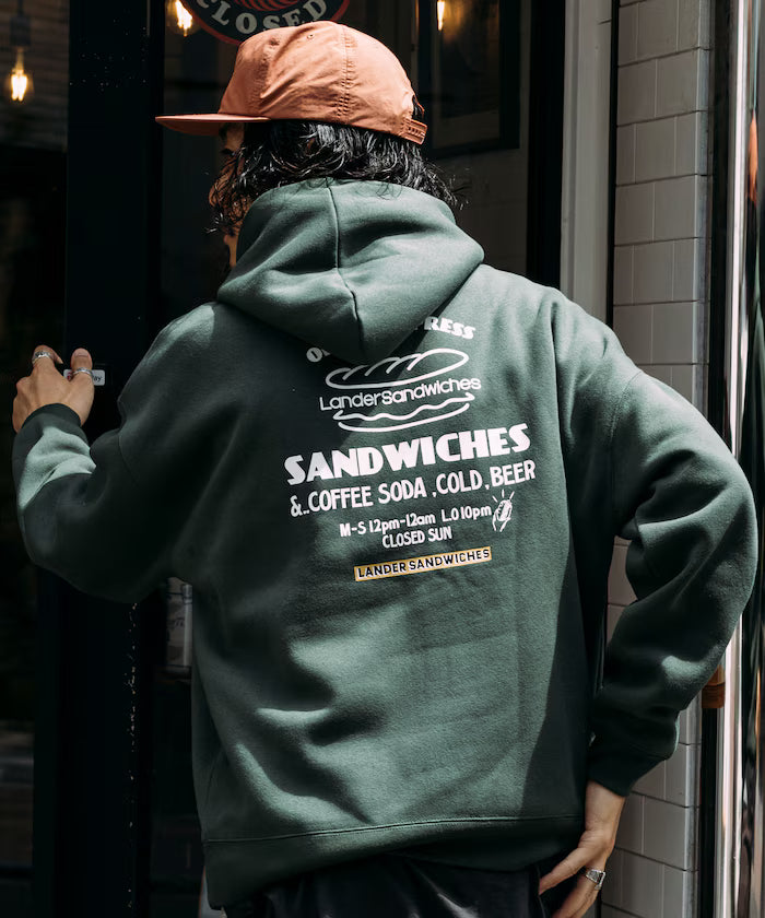 LANDER SANDWICHES×FREAK'S STORE/LANDER Limited Big Silhouette Back Print Sweat Hoodie 【Limited Release】