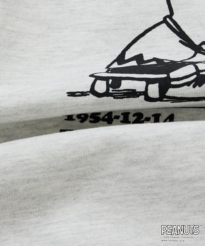 PEANUTS/Peanuts Exclusive Big Silhouette Back Print Crew Neck T-Shirt/HAPPY FUN DAY [Limited Release]