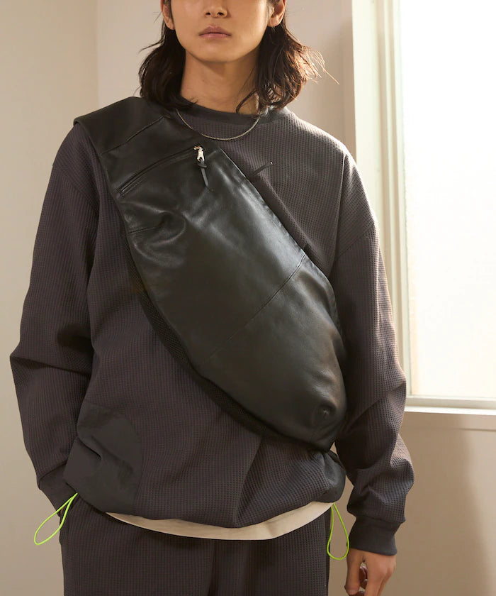 Leather Crossbody Sling Bag / Leather Sling Bag / Cowhide / Water-Repellent Leather