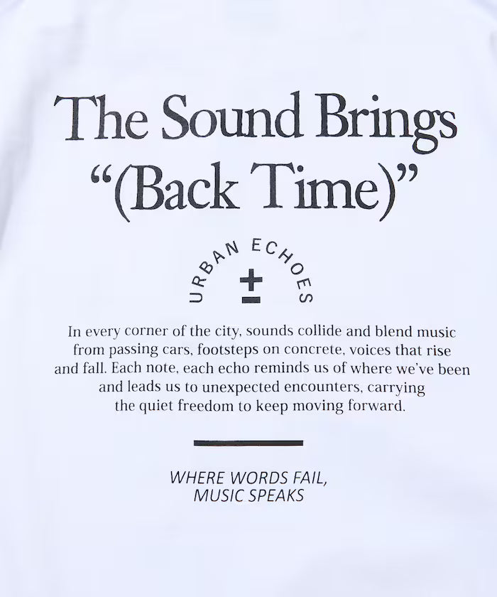 Big Silhouette Back Print Crew Neck T-Shirt / The Sound Brings 【Limited Edition】
