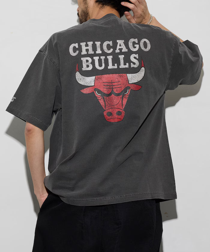 NBA × FREAK'S STORE Exclusive Vintage-Like Team Back Logo TEE - Charcoal Gray