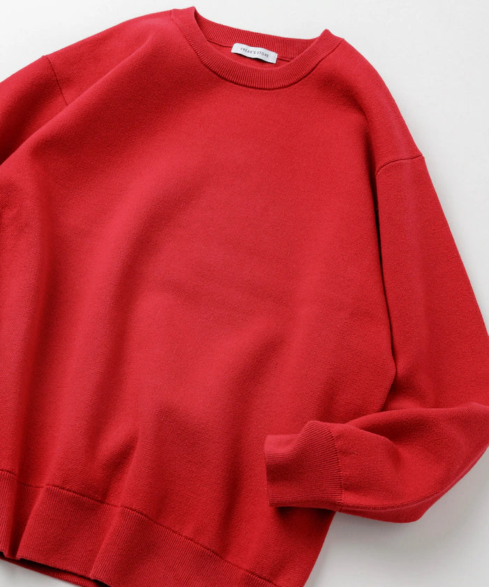 Sweat-like Crew Neck Knit