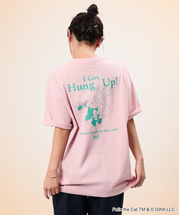 Limited Edition FELIX THE CAT Big Silhouette Back Print Crew Neck T-Shirt