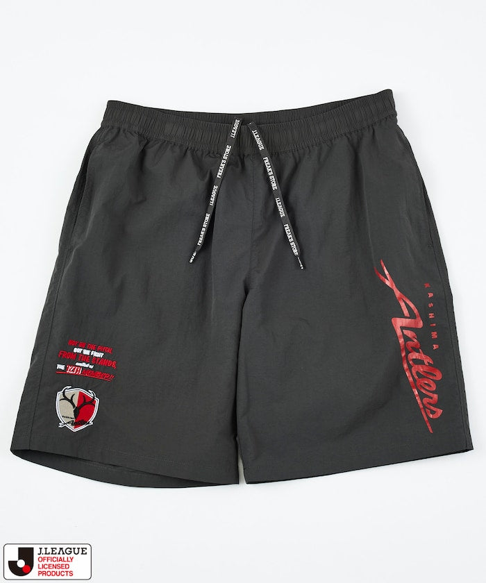 [May 15 12:00 Start of Sales] J.LEAGUE × FREAK'S STORE Exclusive SUPPORTERS NYLON SHORTS [Kashima Antlers] - Charcoal Gray