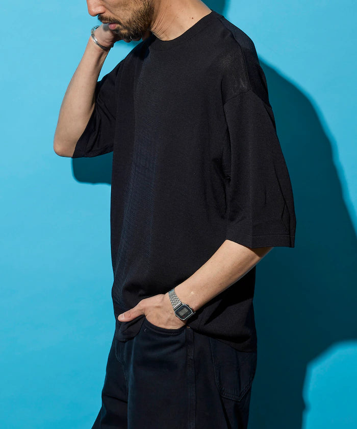 [New Color Added] SUPER ICE / Super Ice Crew Neck Knit T-Shirt / Contact Cooling