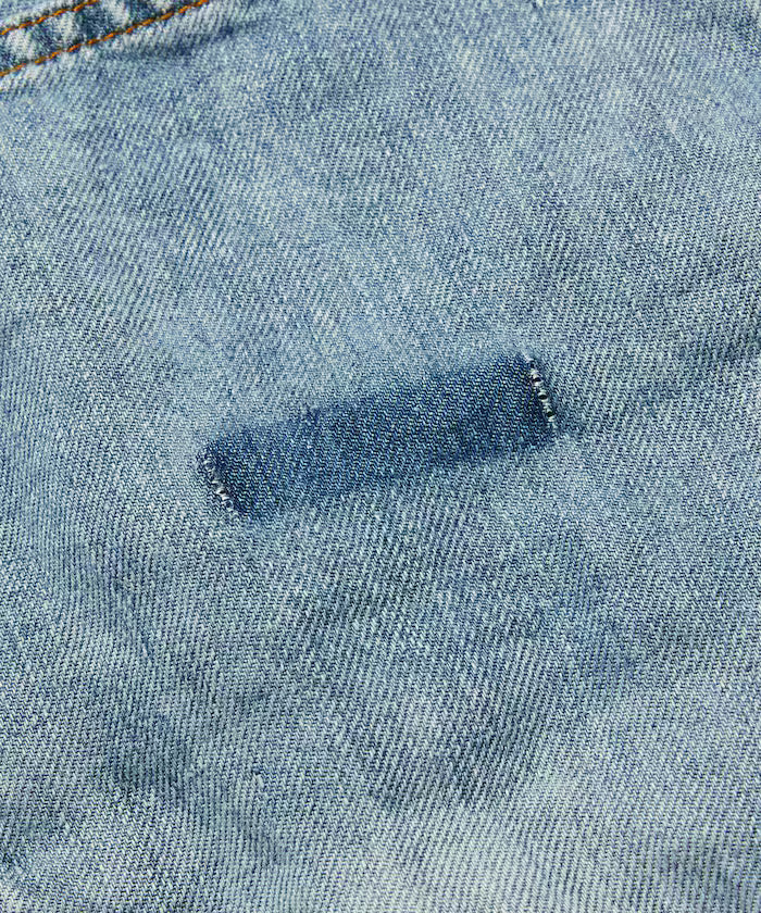 French Linen Denim Painter Shorts