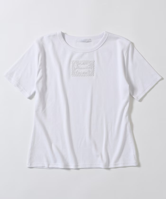 Lace Applique Cotton Modal T-Shirt